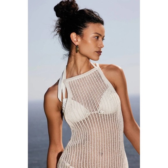 NEW Cult Gaia Yara Crochet Dress Sz M Off White - Picture 11 of 15